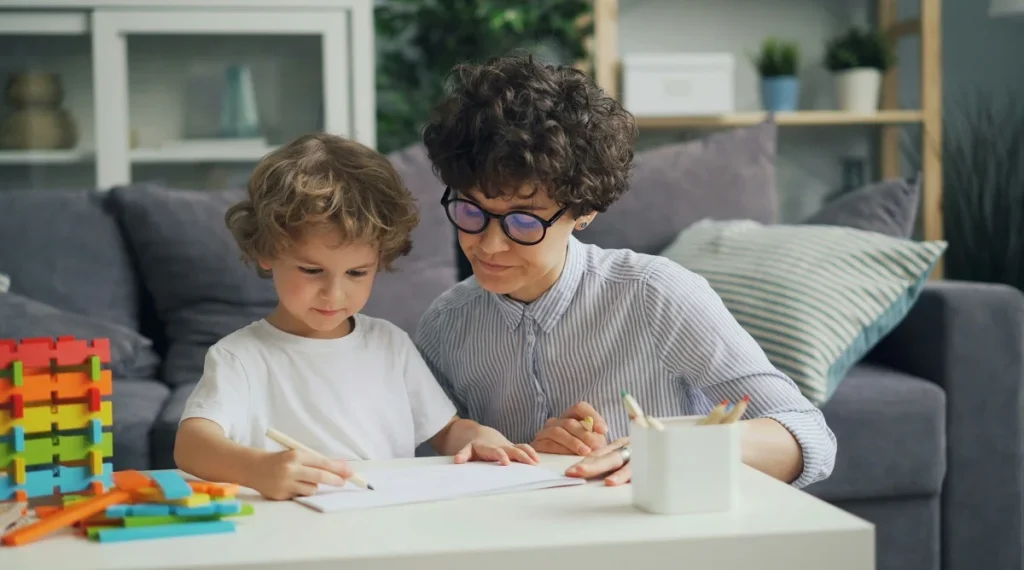 Calm parent child discussion that challenges stressful homework myths