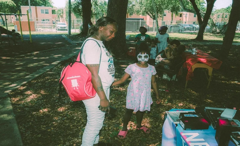 Parent and child during the kindergarten year after a school day