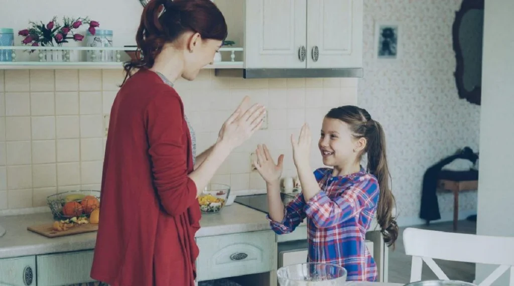 Child learning emotional cues as part of the social skills children build at home