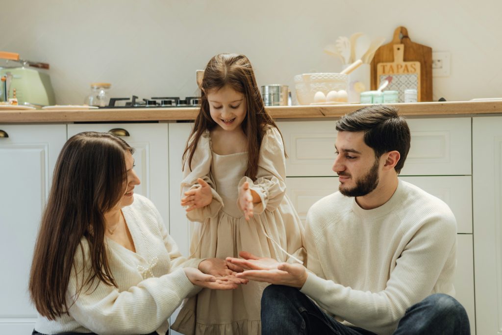 Calm family communication while learning how to talk to children after a hard day