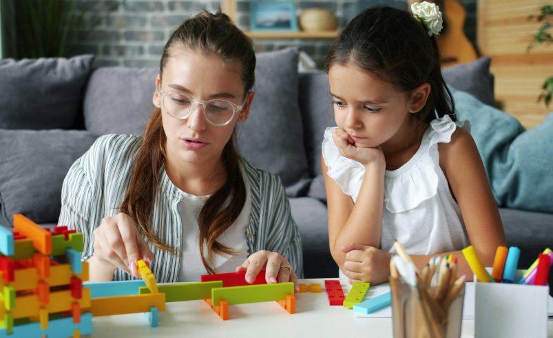 Child building frustration tolerance during early childhood development at home