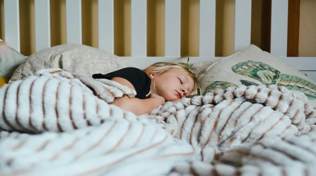 Calm bedtime routine helping reduce repeated bedtime requests