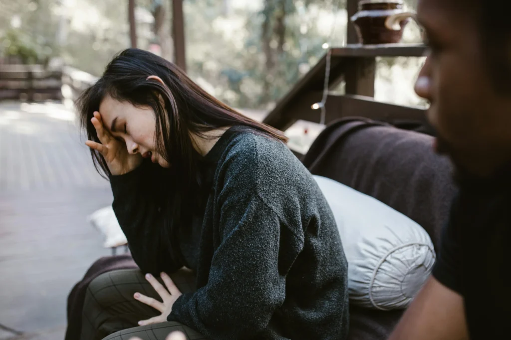 Calm conversation used to repair a hard family moment after tension