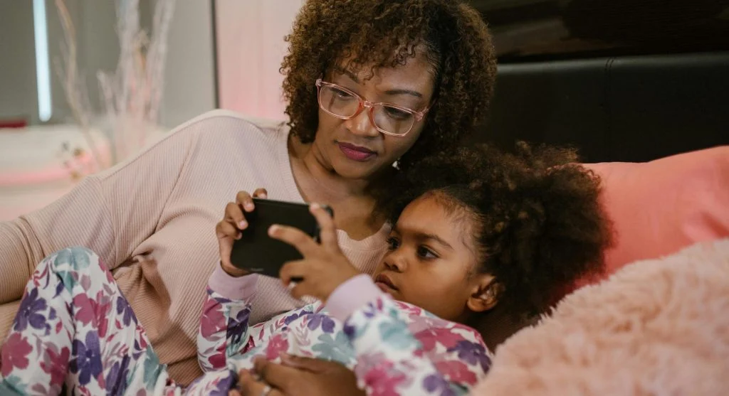 Familiar screen time helping a child feel calm and secure at home