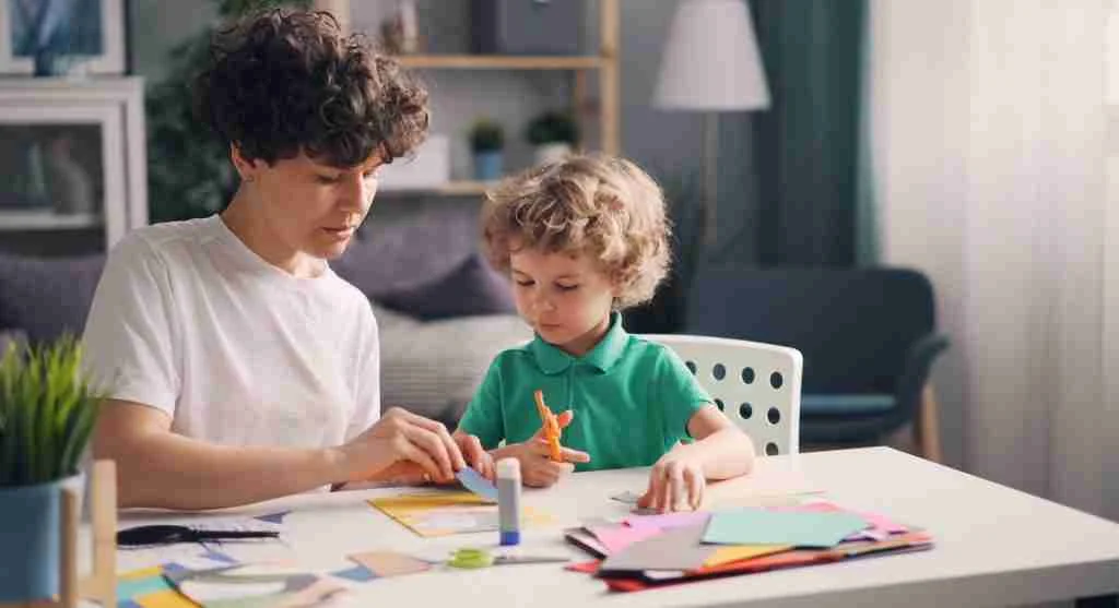 Parent providing support without taking over a child’s school project