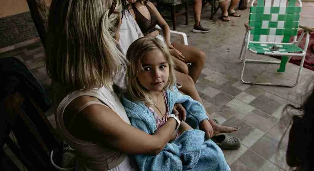 Child becoming quiet during the ride home after a social gathering