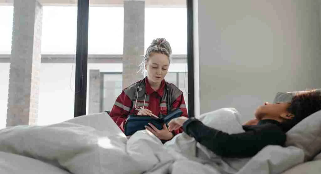 Temporary caregiver reviewing a clear family handoff note