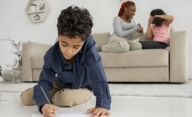 Child paying close attention to family rules and expectations
