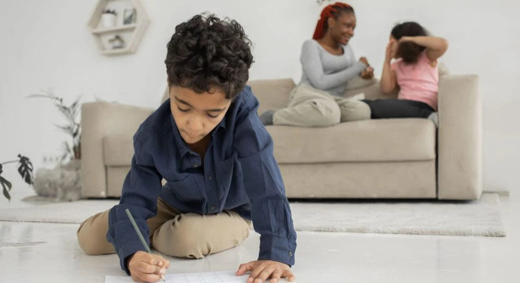 Child paying close attention to family rules and expectations